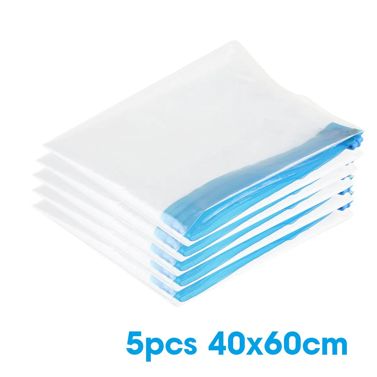 5 PCS 40x60cm 5 шт./компл. Вакуумный пакет для хранения одежды Стёганое одеяло с уплотнитель стержня клапана складной сжатого Организатор компактный застегивающийся Вакуумный пакет - Цвет: 5 PCS 40x60cm