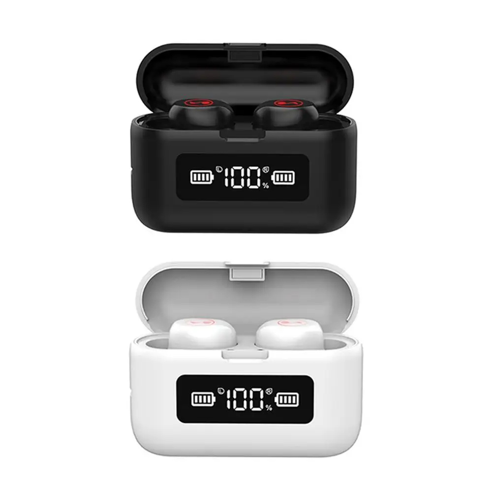 New Hot F9 Bluetooth Headset Light Carving Digital Display 2nd Generation 5 0 Invisible Sports Touch Bluetooth Headset