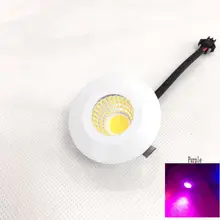 Белый Корпус фиолетового цвета мини светодиодный локальный светильник 3,5 Вт 39 мм 95 V-277 V ювелирные изделия Дисплей потолочные споты встраиваемые шкаф точечный светильник