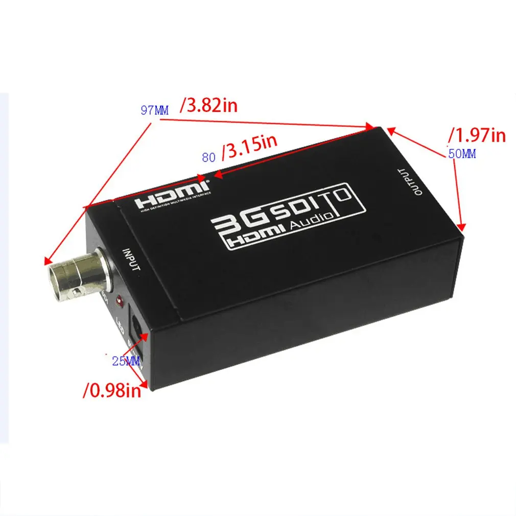 Мини Портативный SDI к HDMI конвертер адаптер Поддержка HD-SDI/3G-SDI сигналы, показывающие на HDMI дисплей видео конвертер