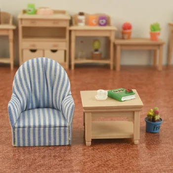

Miniature Scene Wooden Furniture Short Coffee Table Model Decoration