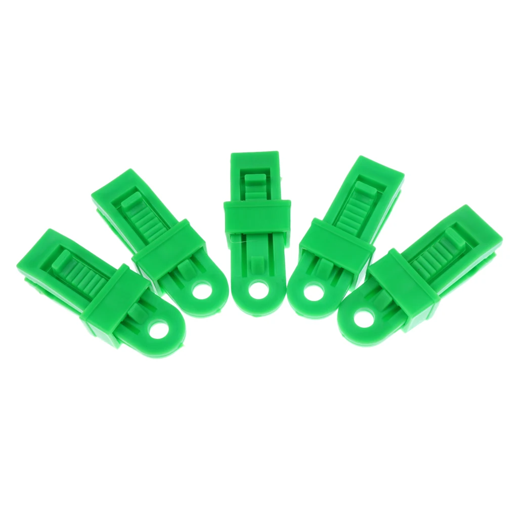 5 Pieces Durable Lightweight Plastic Tarp Clips Lock Grip Awning Clamp Hanger Tent Accessories