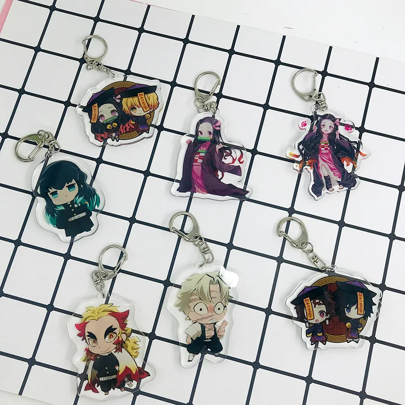 Аниме Demon Slayer Kimetsu No Yaiba брелок косплей реквизит Kamado Tanjirou Nezuko для ключей Agatsuma Zenitsu