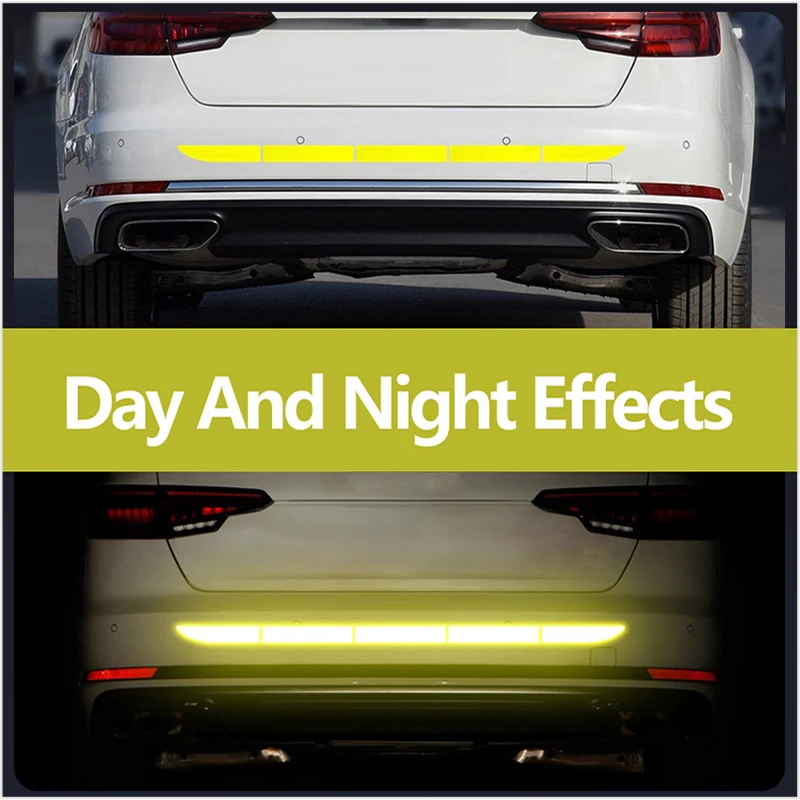 

Car Reflective Tape Stickers Exterior Warning Strip Reflect Tape Traceless Protective Car Sticker Trunk Body Auto Accessories