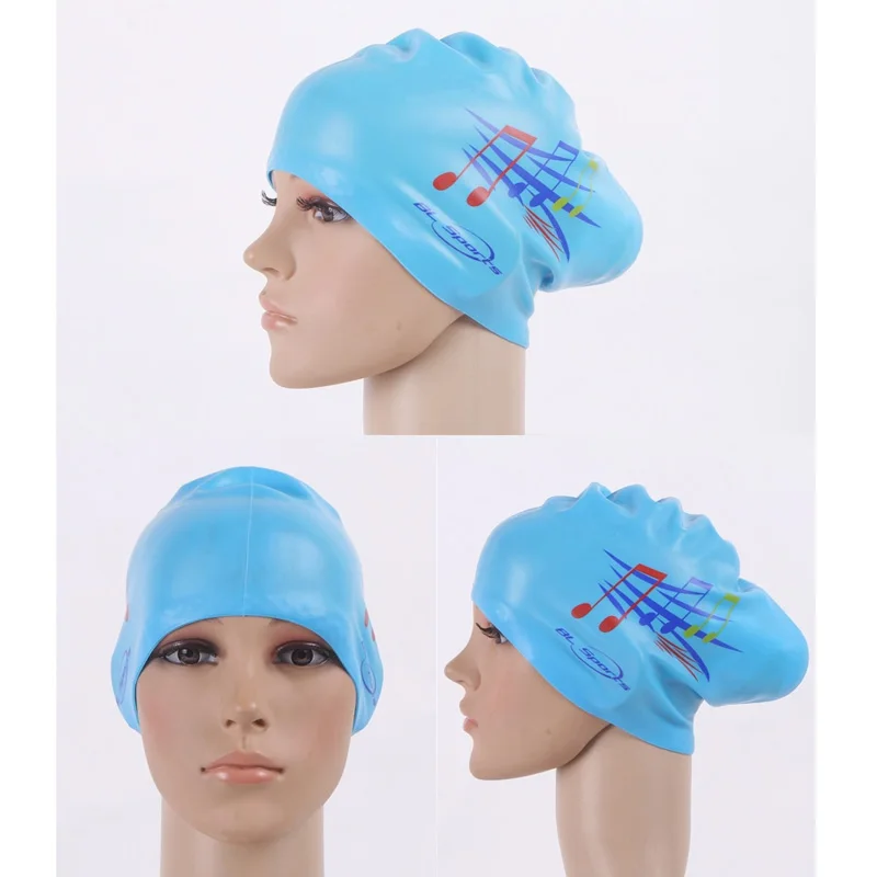 Women Large Long Hair Waterproof Swim Cap Borkut