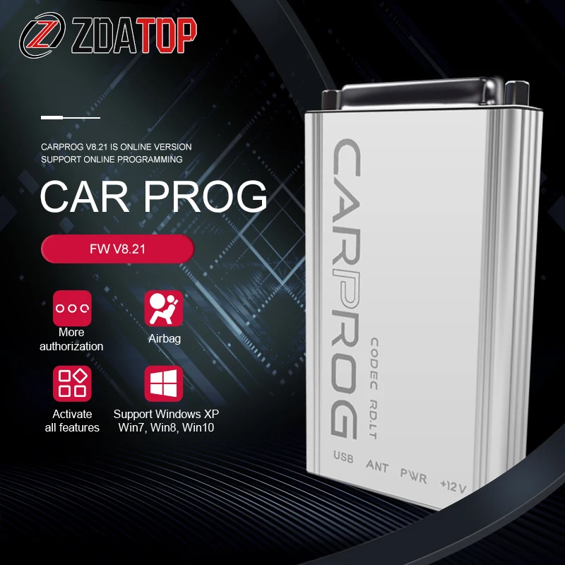 

OBD2 CARPROG V8.21 V10.93 Car Prog ECU Chip Tunning Car Repair Tool Carprog All Adapters V8.21 Online Version Activated