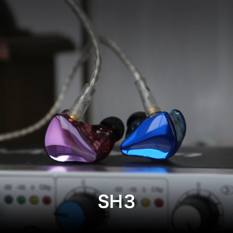 3 BA knowles драйвер Hifi наушники вкладыши с шумоподавлением проводные 3D печать