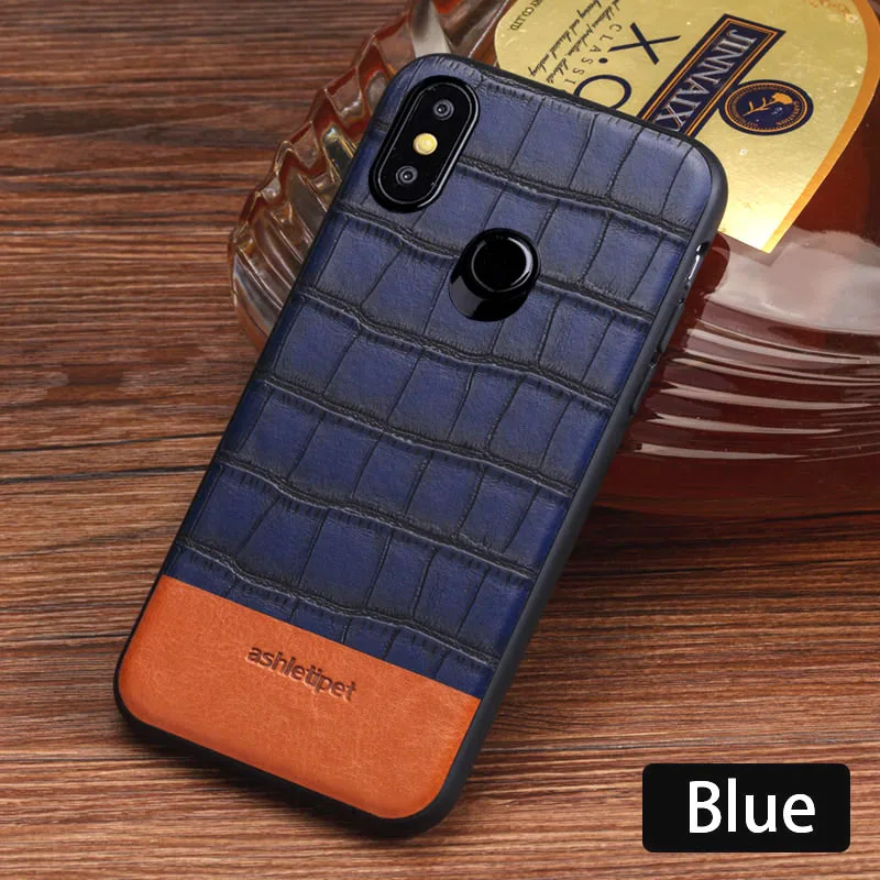 Чехол для телефона для Xiaomi mi 8 9se 9T A1 A2 A3 Lite чехол для Max 3 mi x 2s 3 чехол с текстурой крокодила для Red mi Note 5 7 Pro - Цвет: Blue