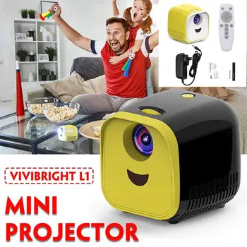 

Vivibright L1 Mini Projector USB Children Portable Projector 1000 Lumens Micro Video Projector 320x240p For Family Theater
