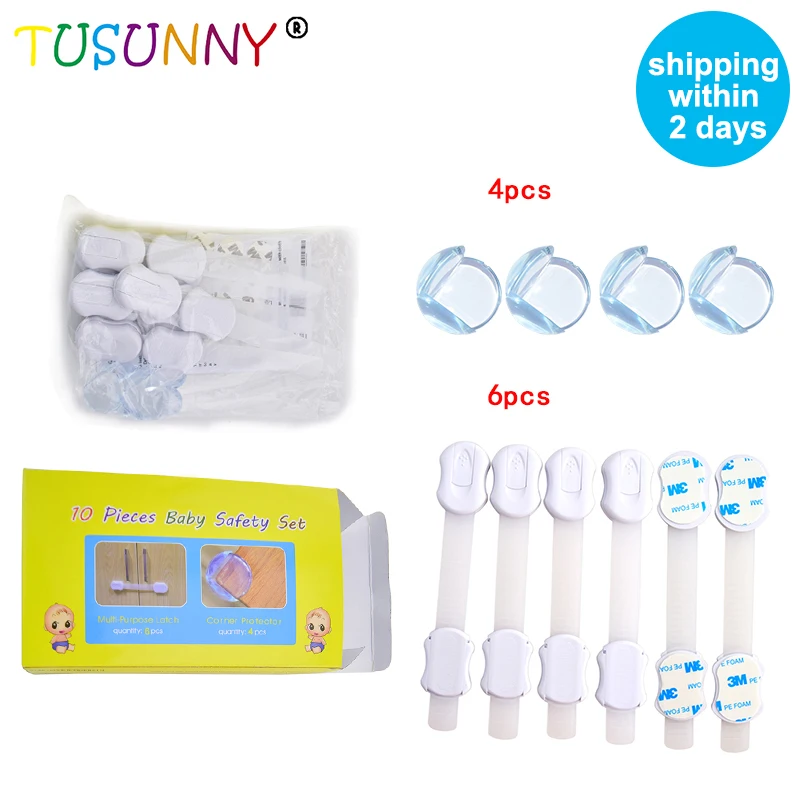 TUSUNNY 10 Pcs/Lot Baby Safety Child Protection Set Lock Protective drawer protector Children Corner For Table | Мать и ребенок