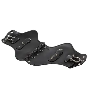 

Universal PU Leather Heat Saddle Shield Deflectors Black For Harley Sportster XL Dyna Softail Touring Road King For Yamaha