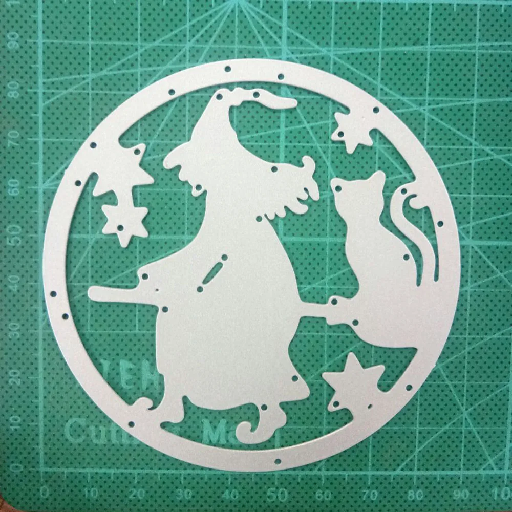 Металлические режущие штампы волшебница Хэллоуина 2020 новое ремесло украшение