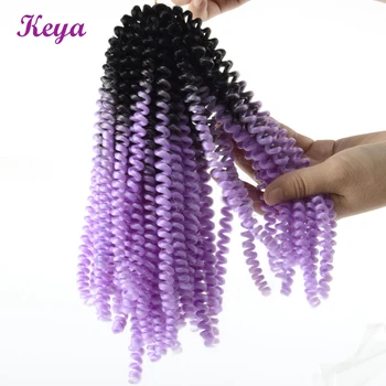 

Spring Twist Hair Crochet Braid 110g Bounce Curly Crochet Hair 10 Inch Synthetic Hair Passion Twist Braiding Hair Extensions