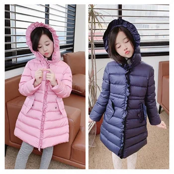 

Per-sale Ship In November 2020 MO Down Coat Baby Girl Winter Clothes Baby Boys Warm Hooded Ruffle Jacket Kids Coat for Girls