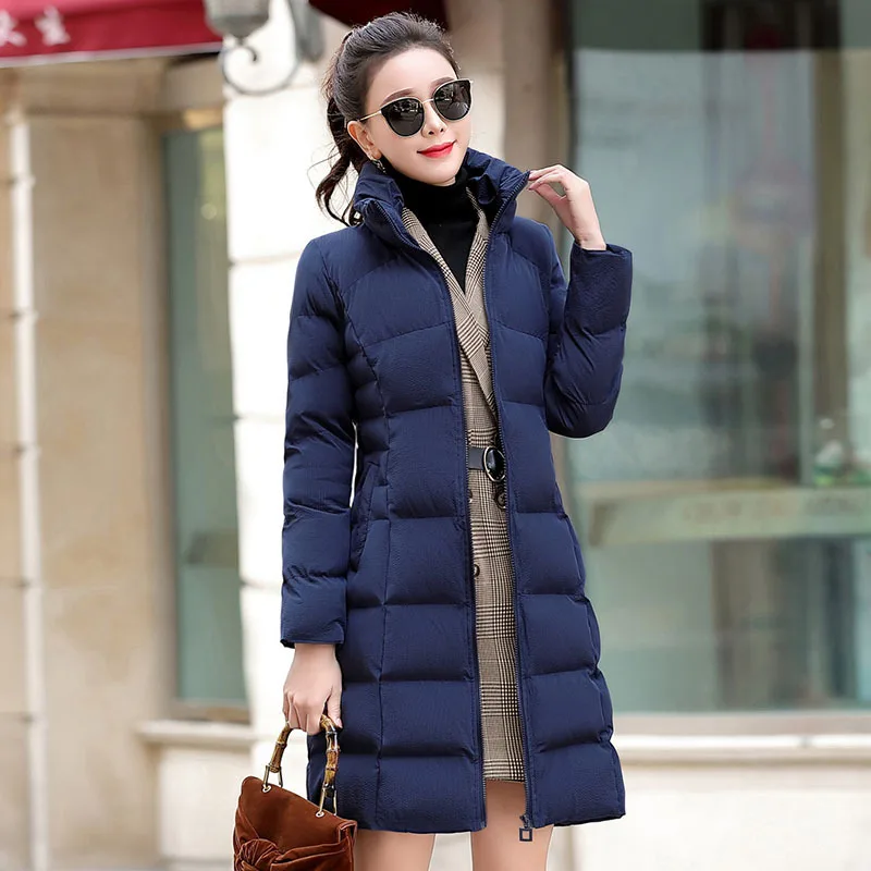 

Zipper Pocket 2018 Winter Fashion Comfortable Simple Cool Solid Color Mid-length Long Sleeve