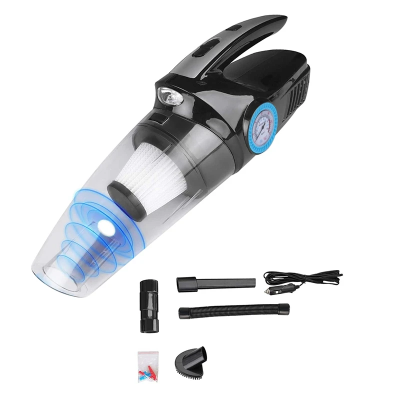 US $30.38 Car Vacuum Handheld Pointer Tire Inflator For Cars Air Compressor With Led Light Portable Vacuum Cleaner For Tires