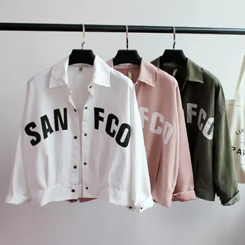 

Fashion Women Jackets Slim Print Full Sleeve Outwear Single Breasted Female Jackets