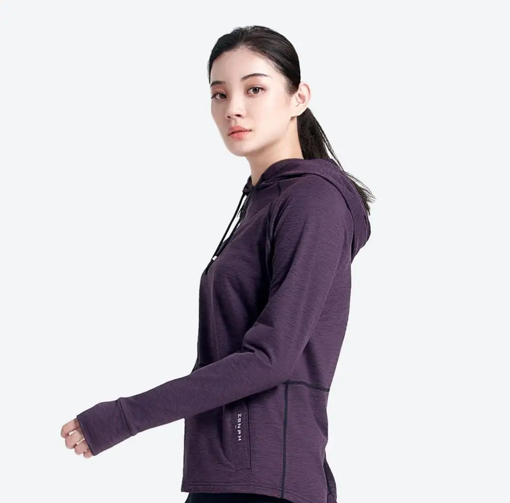 Xiaomi, новинка, ZENPH, Женский мягкий, Высокоэластичный, для бега, тренировки, фитнеса, тренировочный костюм, длинный рукав, рубашки, женский спортивный костюм