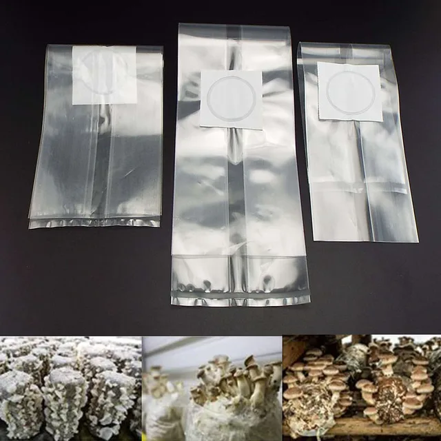 10X 18X35Cm Gombás Táska Edények Növekvő Ültetvényes Magas Hőmérsékletű Pvc Növekedési Táskák Lélegző Műanyag Kerti Ültetési Szerszámok