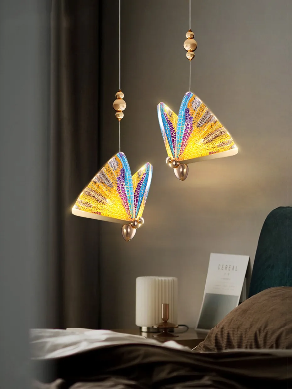 LED Wall Lamp Modern Creative Nordic Butterfly Wall Light Bedroom Living Room Bedside Staircase Corridor Aisle Lighting sconce light fixture
