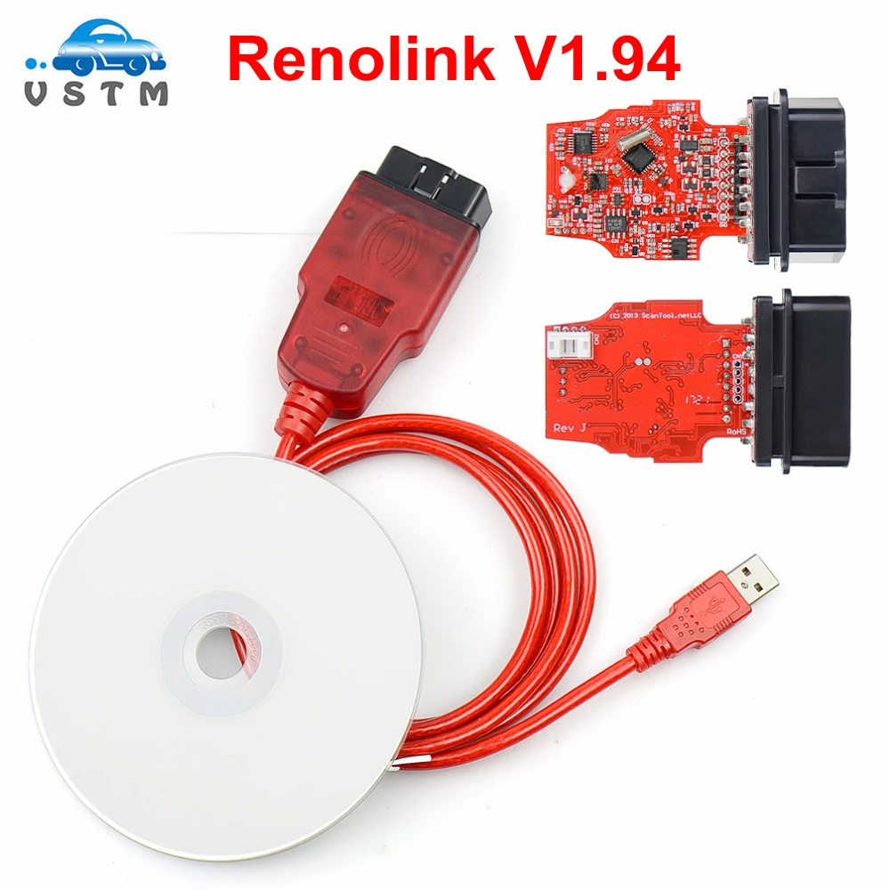 2022 горячий RENOLINK v1.94 V1.87 OBD2 ECU Программатор автомобильный диагностический кабель