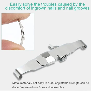 

Toenail Buckle Set Stainless Steel Clip Curved Straighten Toenail Tool Make Toe Nails Better HJL2019