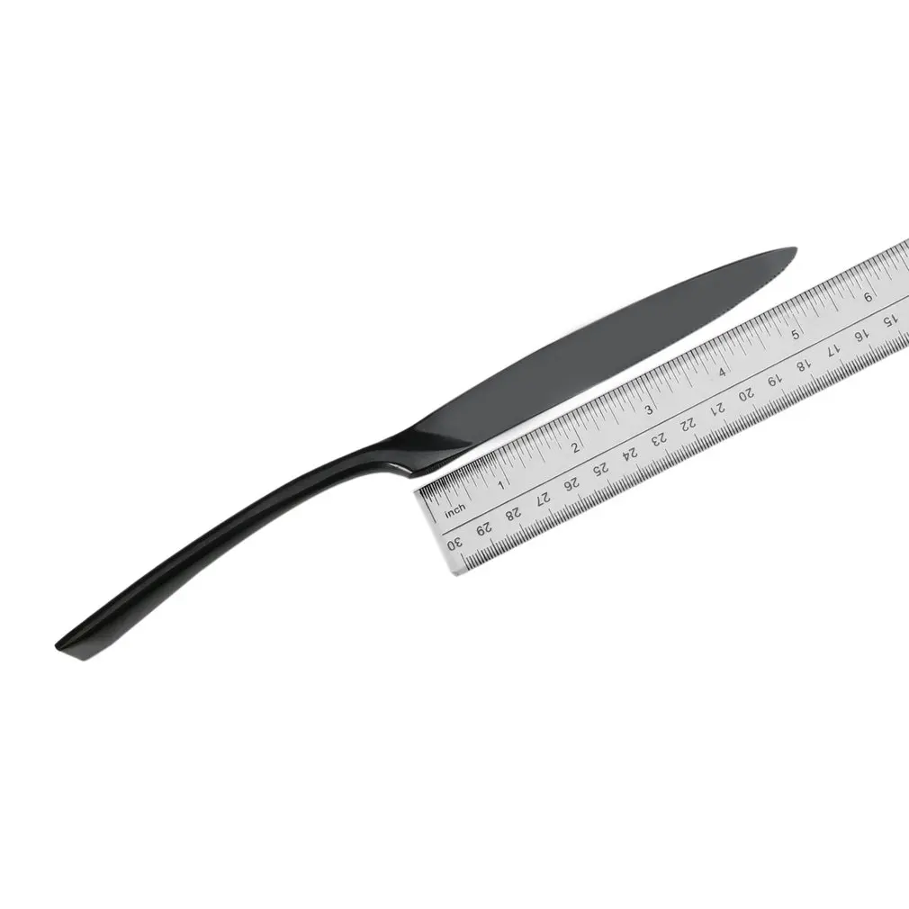 Черный Западный еда нержавеющая сталь столовые приборы стейк вилка нож для стейка столовая посуда набор 4 шт. костюм дропшиппинг