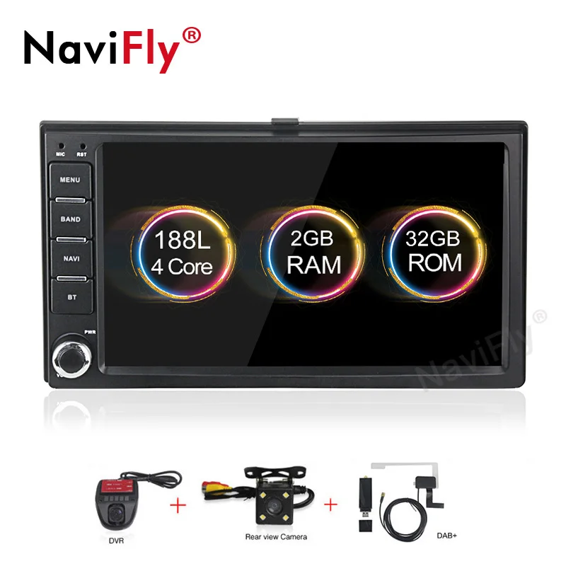 NaviFly Автомобильный мультимедийный плеер для KIA Carens Carnival Rio Sportage SORENTO Cerato Optima Ceed 2008 Picanto Spectra Автомобильный gps Navi - Цвет: 32G camera dvr dab