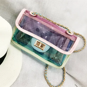 

Fashion Women Mini Transparent PVC Plastic Crossbody Durable Summer Shoulder Bag Purse