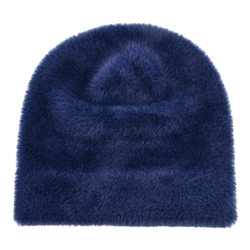 Faux Fur Beanie Winter Knitted Hat For Women Skullies Beanies Cap Ladies Fashion Soft Caps Women Warm Wool Hats Bonnet femme