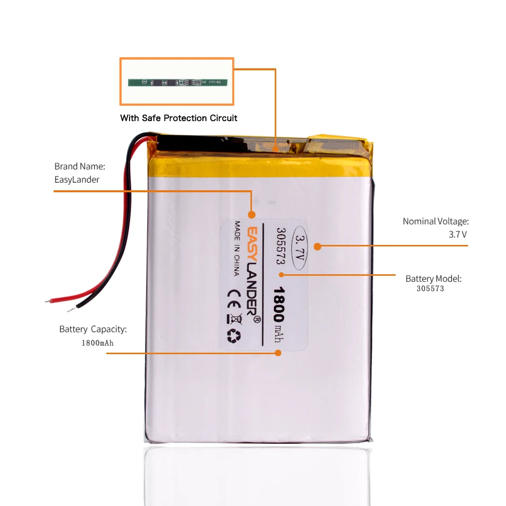 305573 3,7 V 1800mah 305570 305575 PLIB литий-ионные/Полимерные литий-ионные батареи в электронная книга планшет ПК MP3-плеер dvd gps