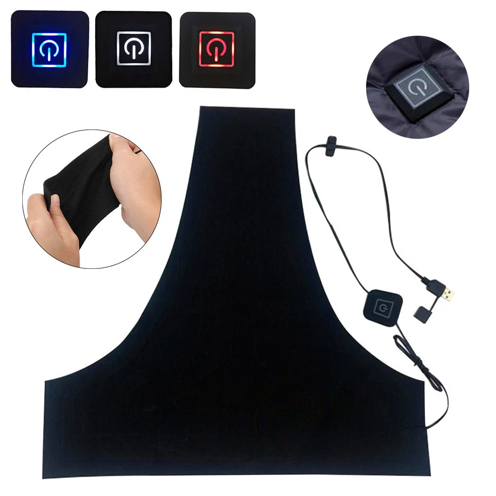 

Heating Vest Pad 3 Gear DIY Thermal Pads Washable USB Electric Vest Pad for Outdoor Heated Jacket Warm Gear Clothing