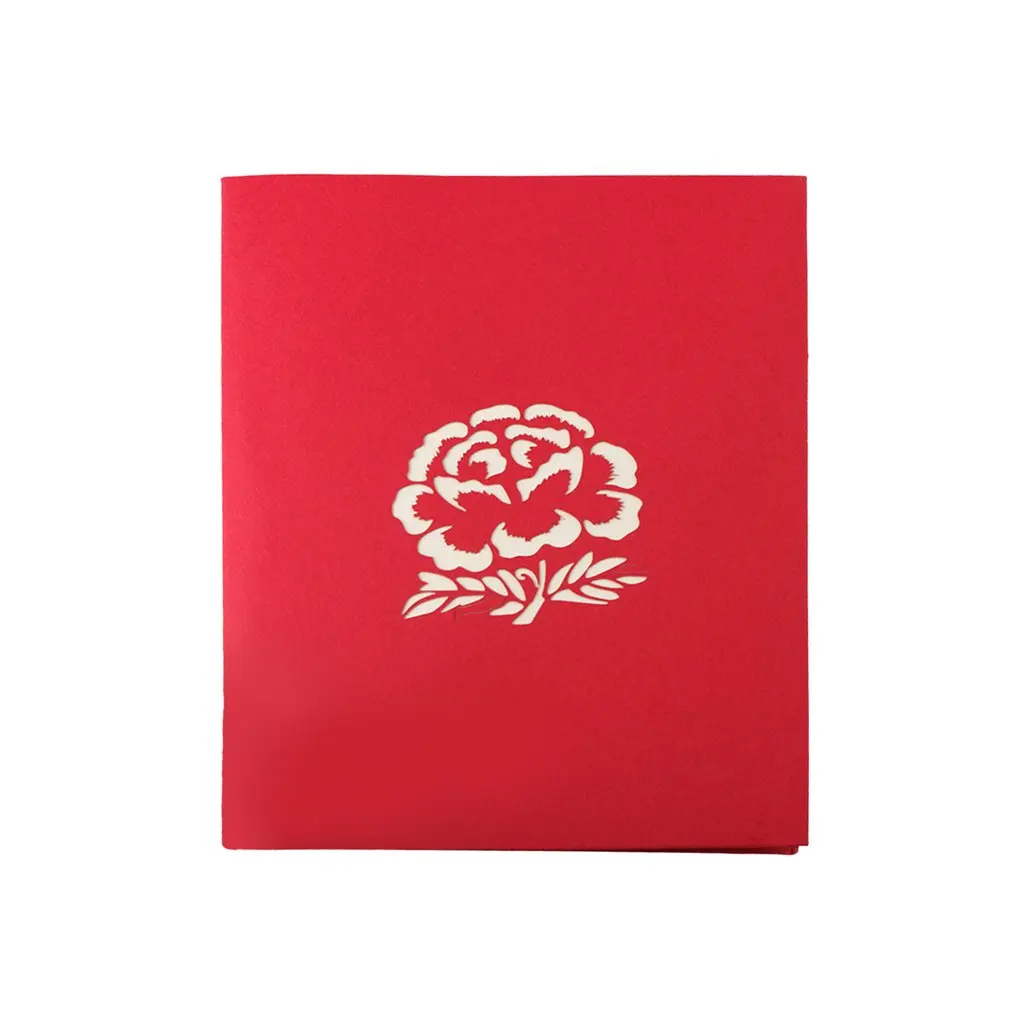  3D Pop Up Cards Beautiful Peony Flowers New Year Series Wedding Mother's Day Invitation Greeting Ca - 4.00014E+12