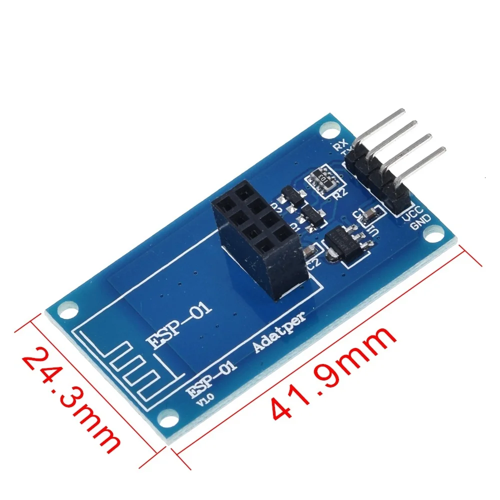 TZT ESP8266 ESP-01 серийный WiFi беспроводной адаптер модуль 3,3 V 5V Esp01 Breakout адаптеры pcb совместимый для Arduino