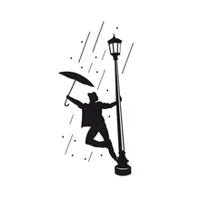 Уличный светильник зонтик мужское поколение резные съемные наклейки на стену гостиная спальня фон настраиваемый оптом