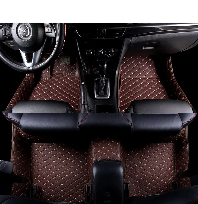 Lsrtw2017 волокна кожи для автомобильных ковриков для mazda6 mazda 6 2002- 2013 2011 2012 2010 2009