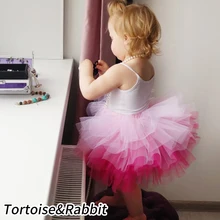 Модные юбка-пачка для девочек супер пышная 6 Слои юбка-американка, платья для балетных танцев, юбка-пачка многослойная юбка-пачка, Осенние костюмы на Хэллоуин Одежда для девочек