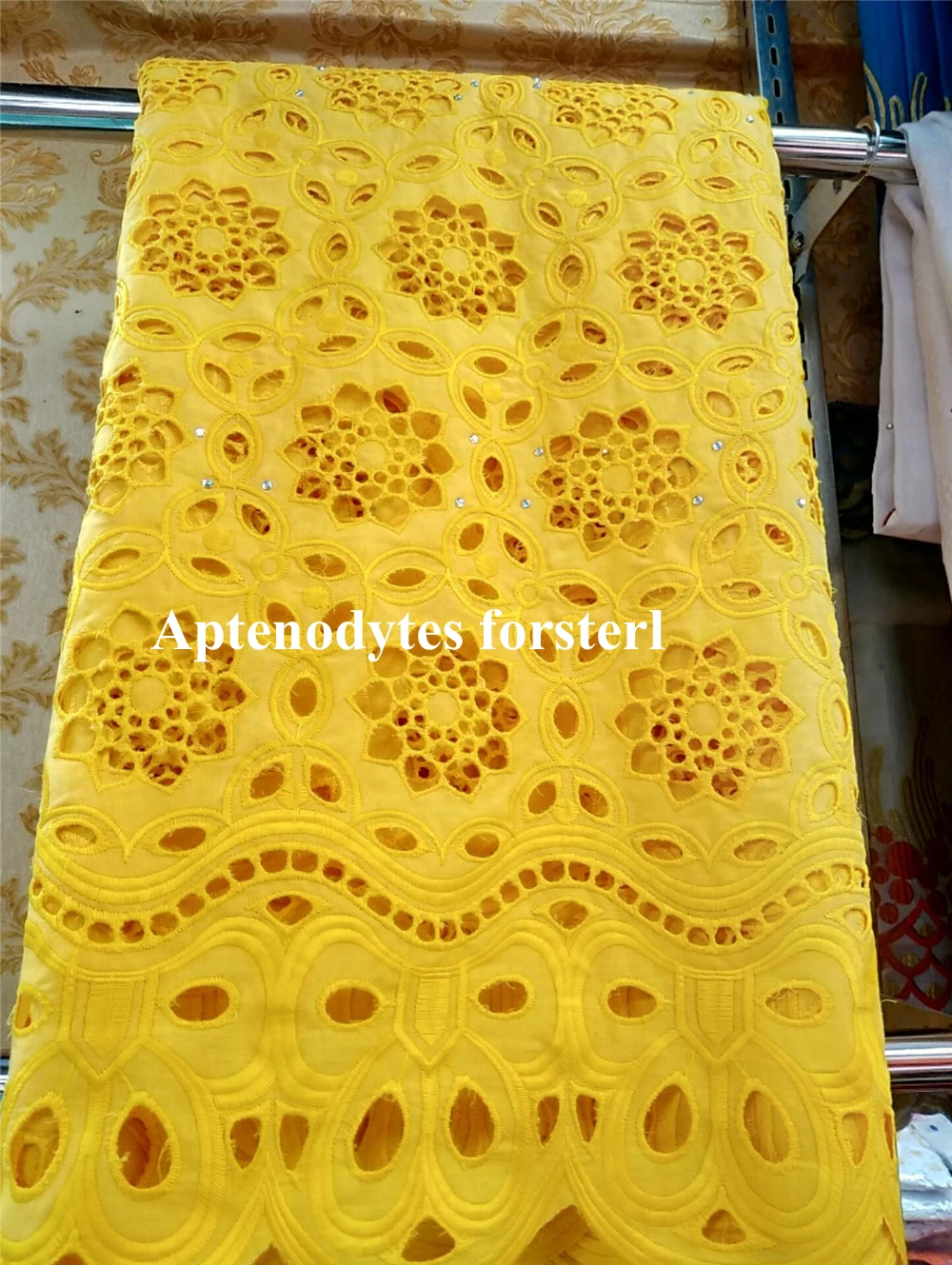 Желтый швейцарские кружева ткань из Дубая Свадебная кружевная ткань Африканское сухое кружево ткани высокого качества 5 Ярд
