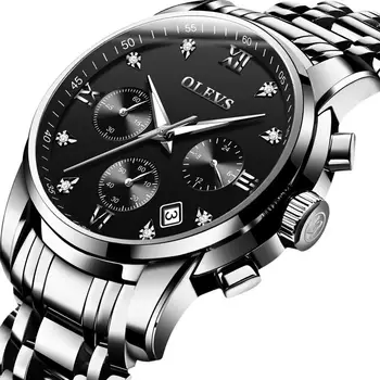 

Chronograph Man Watches Luxury Brand Waterproof Male Stainless Steel Wristwatch Quartz Business Relogio Masculino With Date