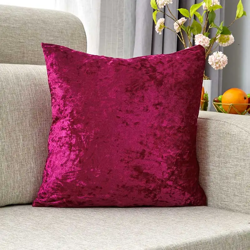 Декоративные подушки измельченные Бархатные чехлы для подушек розовые Чехлы для диванных подушек украшения блестящие Kussenhoes для гостиной домашний декор - Цвет: As Picture