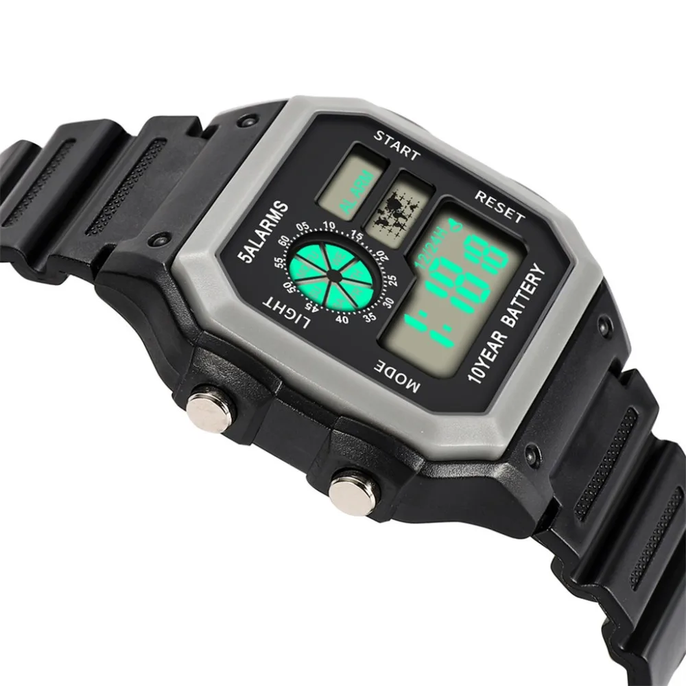 Новые мужские водонепроницаемые наручные часы Роскошные модные высококачественные многофункциональные Военные 30 м спортивные светодиодный водонепроницаемые электронные часы Q