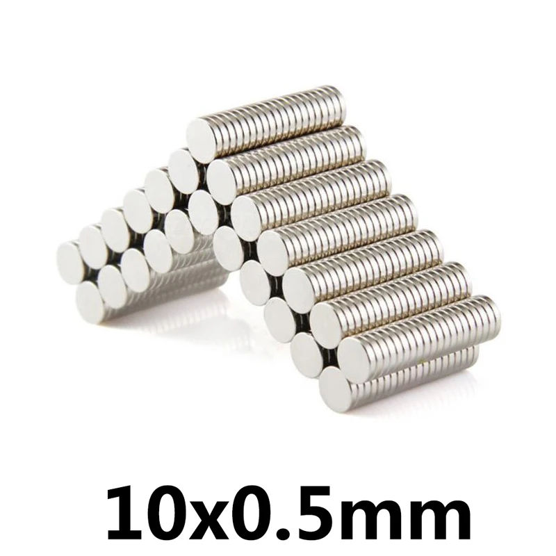 

150/200/500/pcs N35 10*0.5mm Super Strong Powerful Small Round Thin slice NdFeB Rare Earth Neodymium Magnet 10x0.5mm Magnet
