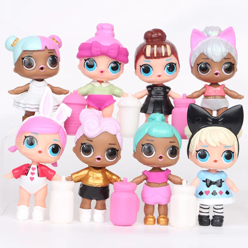 

LOL Dolls Surprise Dolls Original 8PCS New Styles with Label Bag High Quality Action Figure Model Surprise Dolls Sets 8~9CM