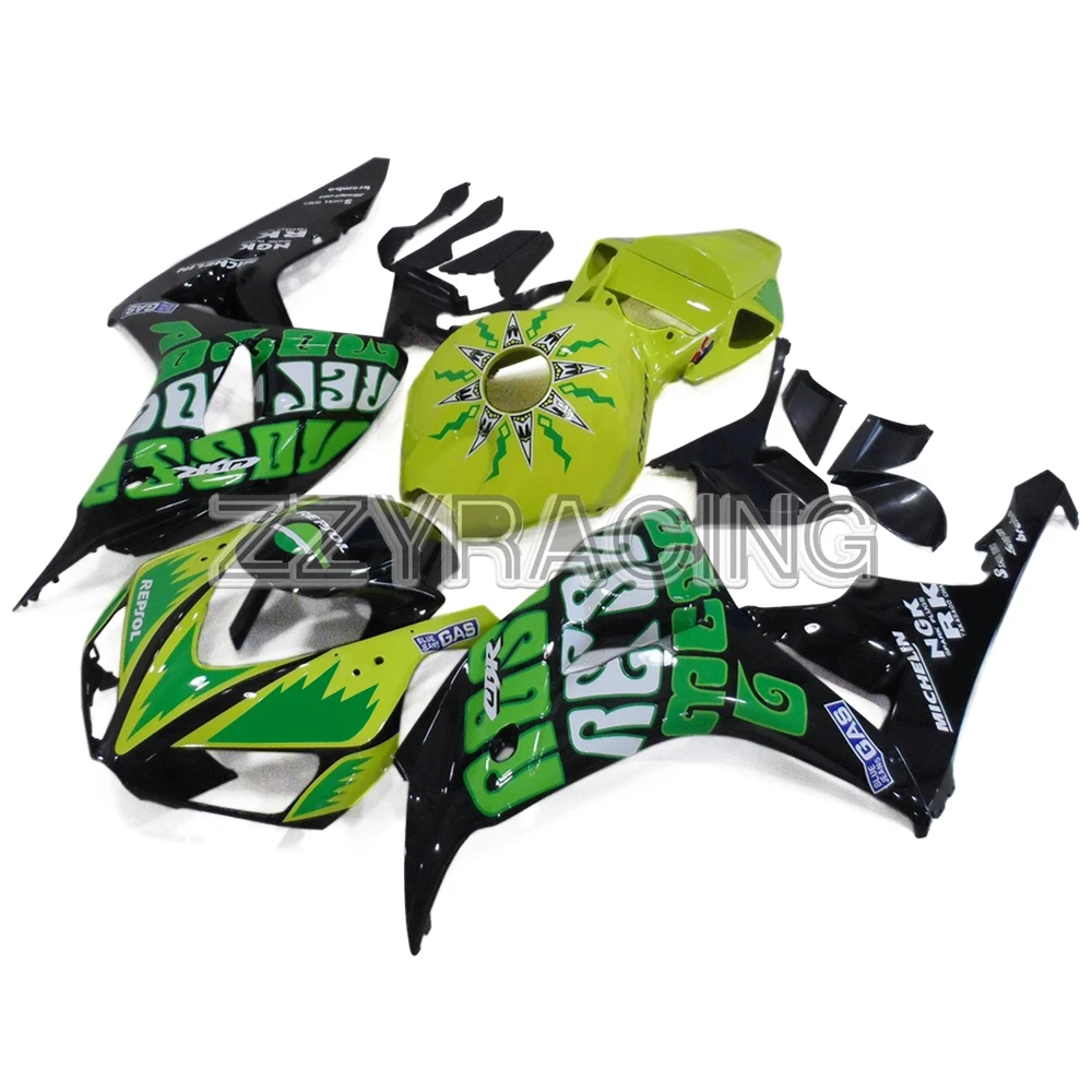 

Complete Fairings Kits for Honda CBR1000RR 2006 2007 Year ABS Plastic CBR 1000RR 06 07 Motorcycle Bodywork Green Sun Flower