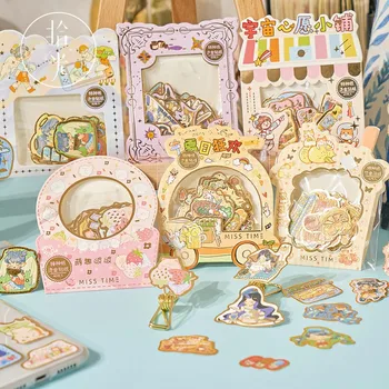 

40pcs/lot Kawaii Stationery Stickers Bronzing Cute fun Diary Planner Decorative Mobile Stickers Scrapbooking DIY Craft Stickers