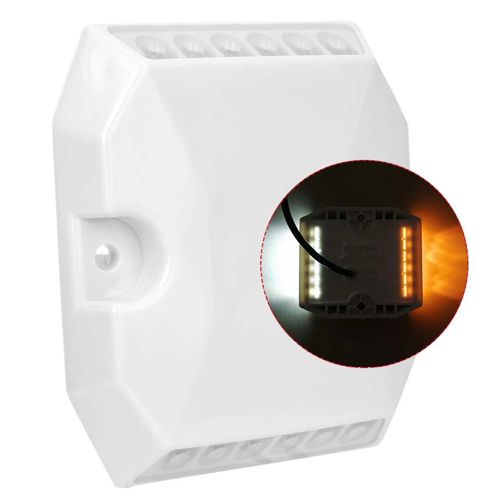 

Traffic Light 2-Sided LED Reflective Road Pavement Marker, Reflector Spike Plastic Beads Dual Protuberant Sign post