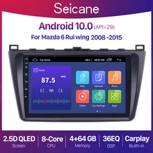 Seicane android 10 2din unidade de cabeça do carro rádio áudio gps multimídia player para mazda 6 rui asa 2008 2009 2010 2011 2012 2013 2014