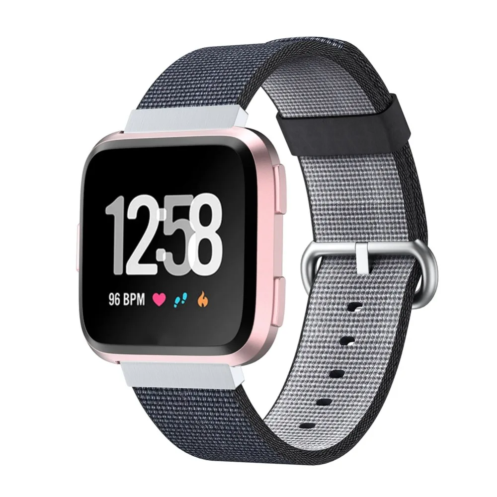 Adjustable watch band replacement Accessories for Fitbit Versa Nylon pin buckled watchbands