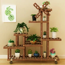 Комнатный Многоэтажный горшечный растительный стеллаж Botany Meaty гостиная посадочного типа из массива дерева цветочный горшок рама