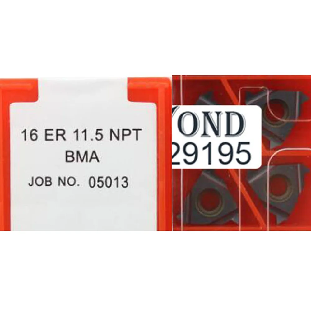 16 ER 11.5 NPT BMA original thread turning inserts EXTERNAL threading insert tool holder boring bar